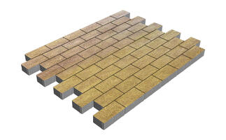  Тротуарная плитка Steinrus Прямоугольник Лайн 200х100х60 мм ST Брик Native: внешний вид